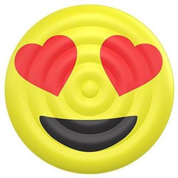 Bouée gonflable adulte Emoji coeurs yeux Ø 150 cm