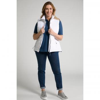 Gilet bianco trapuntato, Donna, Taglia 64/66, Fibre sintetiche/Poliestere