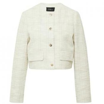S.Oliver Black Label Indoor-Bouclé‑Blazer Damen, Größe 36