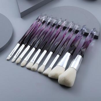 10pcs Makeup Brush Set with Crystal Handles