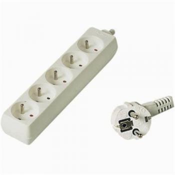 Multipresa PremiumCord 5 Prese AC 5m Bianco