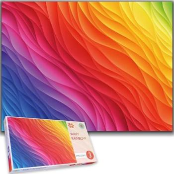 1000‑Piece Yellow Wavy Rainbow Puzzle – Impuzzible Series 3