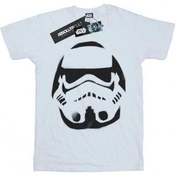 Blusa de algodón con impresión de casco de Stormtrooper femenina Star Wars