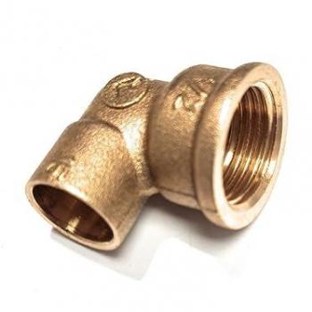 Codo Latón Hembra 1/2 x Ø18mm Inyectometal 90°