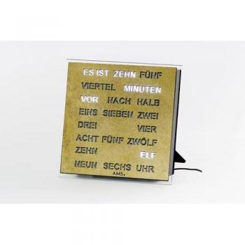 AMS Wanduhr Quadratische Klarheit LED
