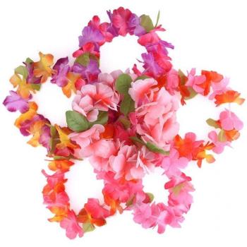 Accessoires de fête hawaïenne avec fleurs artificielles