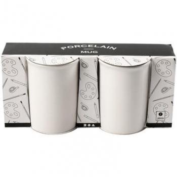 Porseleinen Mok Set van 2 Wit