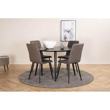 Ensemble de salle à manger DippØ115BLBL avec chaises Windu Lyx