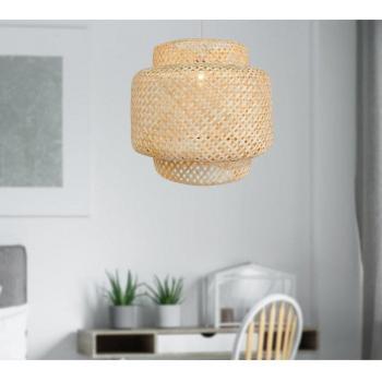 Lámpara de bambú trenzado estilo natural 40cm