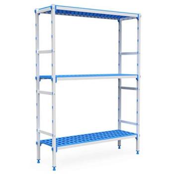 Rayonnage Aluminium 3 Niveaux pour Bacs GN 2/3