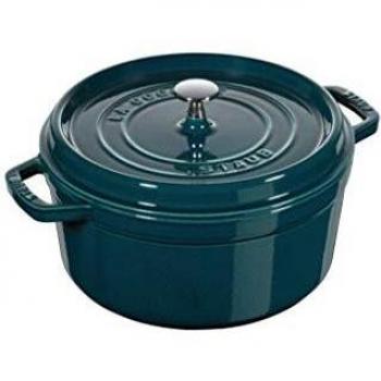 Azure Steel‑Cast Cocotte 28 Inch