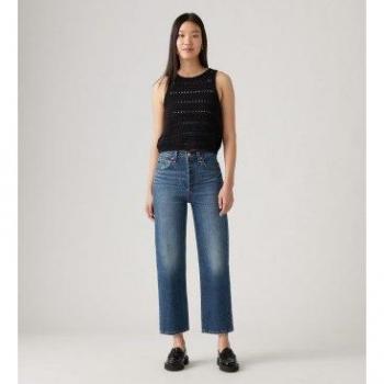 Jeans Levi's Ribcage Ankle Straight Blu Denim