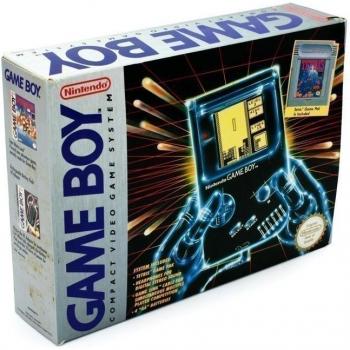 GameBoy Classic DMG-01 Grau – Tetris + Linkkabel + Original Kopfhörer, neuwertig, mit OVP (gebraucht)