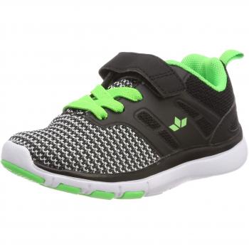 Lico Bongo VS Kinder Sportschuhe, Grau/ Schwarz/ Lemon, 28 EU