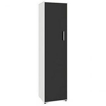 Single‑Door Signal White Cupboard – Left‑Hinged, 4 Slots