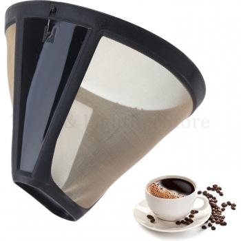 Gold Mesh Reusable Coffee Filter for 10-12 Cup Brew Systems