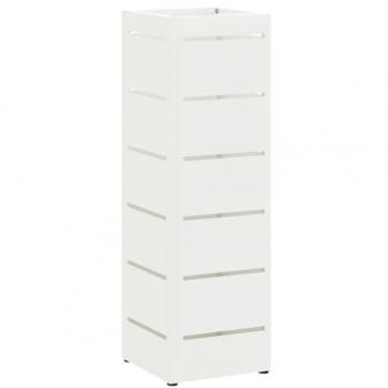 Contemporary White Wood Umbrella Rack – 15.5 × 15.5 × 49 cm