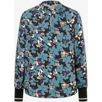 MORE&MORE Bluse in Rauchblau, Regular Fit, Größe 42