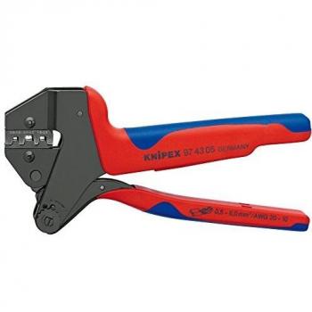 Knipex 97 43 05 Pinza crimpatrice per spine aperte non isolate, compatibile con cavi da 0.5 a 6 mm²