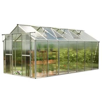 GFP Saphir 7 Invernadero, 259x449 cm, incluye set XL, placas alveolares de 8 mm