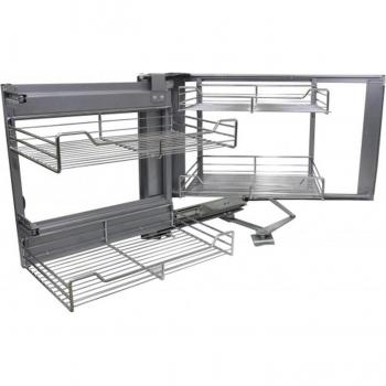 Cestos de Cocina de Acero Inoxidable para Mueble de Rincón Ciego 90-100cm, Mano Izquierda
