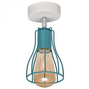 Netlighting Tube Semi Flush Light White, Turquoise 10cm