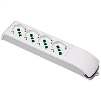 Multipresa Fido 4 Prese Bipasso 2P+T Bianco Senza Cavo