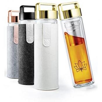 RefyLL 0,5 l Teeflasche mit Sieb – Ideal für warmen & kalten Tee