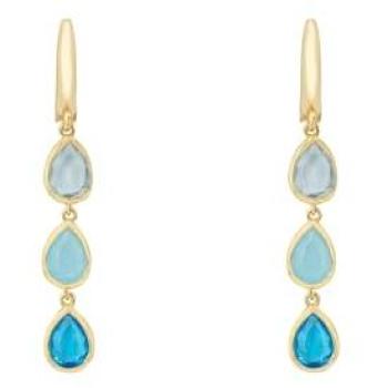 Latelita Women's Sardinia Triple Teardrop Gold Blues (Blue)