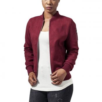Urban Classics Damen Jacke Ladies Imitation Suede Bomber Jacket, Größe M