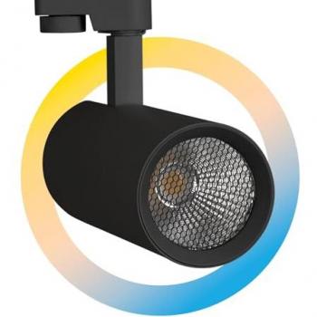 Projecteur LED Rail 20 W, 3‑Phases, 4000 K, CRI 90, 1900 lm – Noir