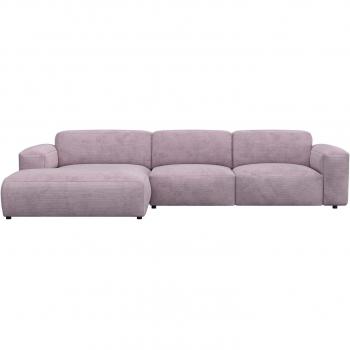 Bequemes Ecksofa Lucera von FLEXLUX in lila