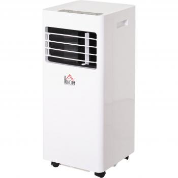 Homcom Mobile AC Unit White with Remote Control Cooling Dehumidifying Ventilating