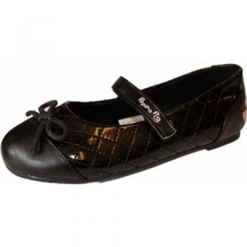 UK5 Peppa Pig Counting School Shoes (Black)