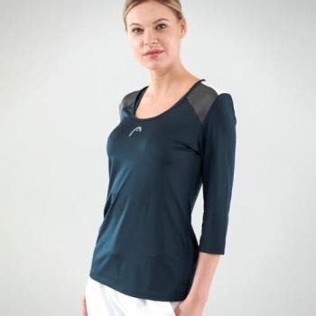 Head Damen T-Shirt Club 22 Tech Blau (M)