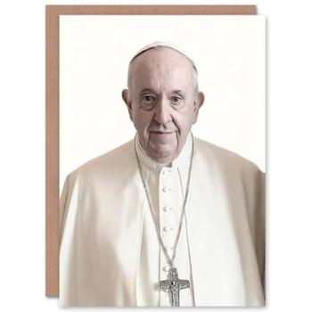 Artery8 Pope Francis Supreme Pontiff Photo Greeting – White
