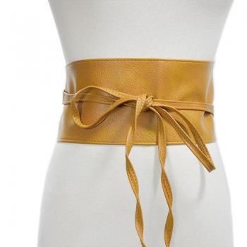 Ceinture Obi en cuir large pour robe