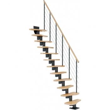 DOLLE Treppe Basel, UK Metall Anthrazit, 240-299 cm