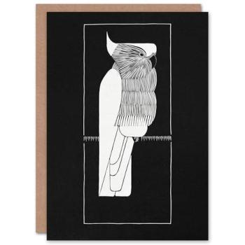Samuel J. De Mesquita Artery8 Sulphur‑Crested Cockatoo in Black Art Card