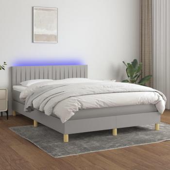 Sofá Dormir Iluminado: Cama Box Spring 140x190 Gris