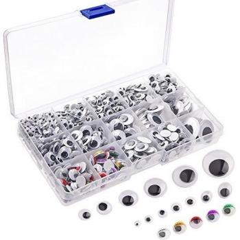 KUUQA 1200 Pieces Self-Adhesive Googly Eyes