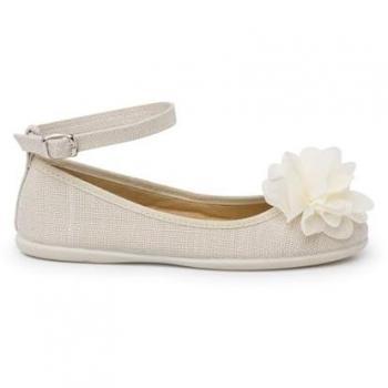 Ballerines Lin avec Fleur