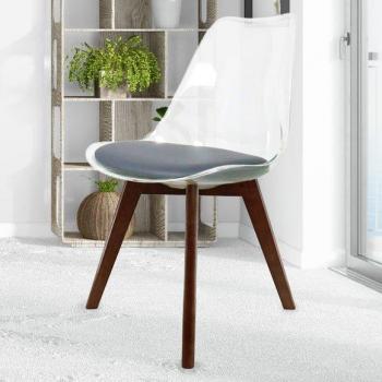 Fusion Living Soho Transparent Square‑Leg Seat