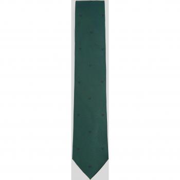 Corbata de seda Silbon con diseño de raquetas en color verde
