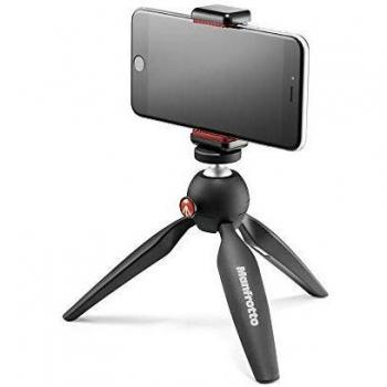 Manfrotto MKPIXICLAMP-BK Pixi Supporto per Fotocamere con Staffa per Smartphone, Nero