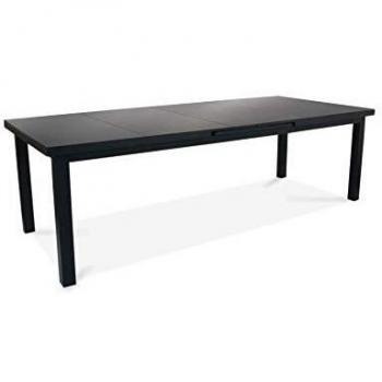 Tavolo allungabile da giardino in alluminio grigio antracite