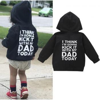 Vêtement bébé 0-6 ans sweat à capuche zippé lettres