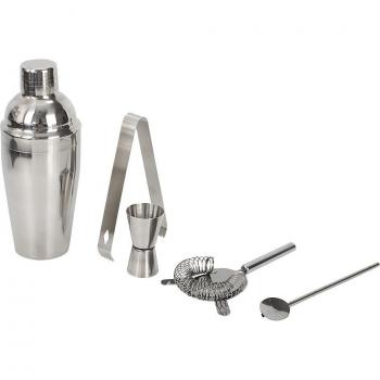 Cocktail Shaker and Bar Tools Set with Wine Rack