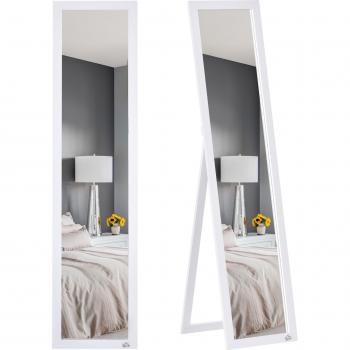Free‑Standing Dressing Mirror – 37×154 cm, White