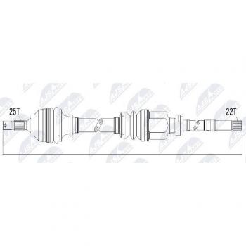 Trasmissione semiasse NTY NPW‑CT‑011 500 Nm